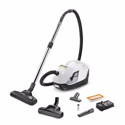 Kärcher DS 6 Plus, 650 W, Aspirateur réservoir cylindrique, Sec, Sans sac, 2 L, HEPA, Eau