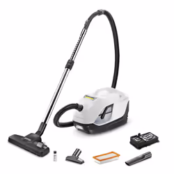 Kärcher DS 6, 650 W, Aspirateur réservoir cylindrique, Sec, Sans sac, 2 L, HEPA, Eau