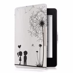kwmobile 23136.11, Folio porte carte, Noir, Blanc, Amazon, 15,2 cm (6"), Simili-cuir, Kindle Paperwhite