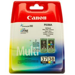 Canon PG-37/CL-38 cartouche d'encre 2 pièce(s) Original Noir, Cyan, Magenta, Jaune