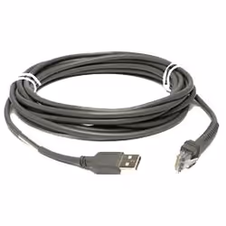 Zebra USB Cable: Series A, 4,5 m, USB A, Gris