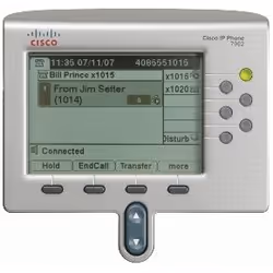 Cisco Unified IP Phone 7962 w/ 1 CCME License Identification de l'appelant Noir, Argent