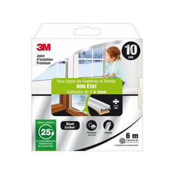 3M - Joint Porte/Fenêtre Universel Bon Etat Premium 1 à 3 mm x 6 m Blanc