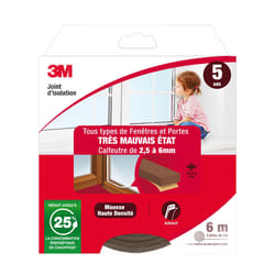 3m Joint Porte/fenêtre Universel Très Mauvais Etat 2,5 À 6 Mm X 6m Marron