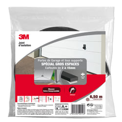 3M Joint de calfeutrage en mousse isolante pour grands interstices de portes de garage, gris, longueur 6,5 mètres.