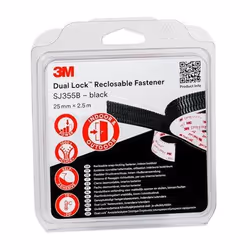 3M Druckverschluss Dual Lock Adapté à une utilisation à l'intérieur Adapté à une utilisation extérieure 2,5 m Polyoléfine Noir