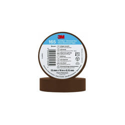 3M - Ruban isolant Temflex 165 en Vinyle Marron 10m x 15mm x 0.152mm ( Prix pour 1 )