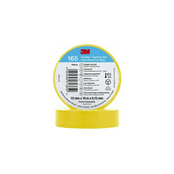 Ruban isolant 3M Temflex 165 en Vinyle Jaune 10m x 15mm x 0.152mm ( Prix pour 1 )