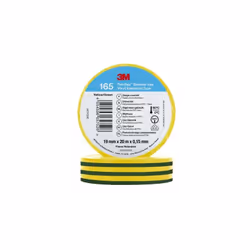 Couleur = Vert, Jaune Largeur = 19mm Longueur = 20m Matériau du support = Vinyle Epaisseur = 0.152mm Température maximum de f ...