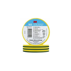3M - Ruban isolant Temflex en Vinyle Vert, Jaune 20m x 19mm x 0.152mm ( Prix pour 1 )
