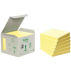 3M 6541B Post-it Carré Jaune 100 feuilles Auto-adhésif