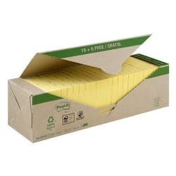 3M Post-it Carré Jaune 100 feuilles Auto-adhésif