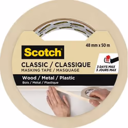 3M Classic 50 m Ruban de masquage pour peintre Adapté à une utilisation à l'intérieur Beige