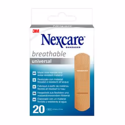 Nexcare 7100226543, 1,9 x 7,2 cm, 20 pièce(s), Rectangulaire, Marron