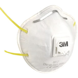 Boîte de 10 masques respiratoires coques jetables FFP1 avec  soupape série 8812 blanc - 3M - 7000006980