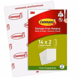 Command PH206-14EU, Adhésif double-face de montage, Blanc, Intérieure, 7,2 kg