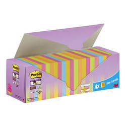 3M Post-it Carré Bleu, Vert, Orange, Rose, Jaune 100 feuilles Auto-adhésif