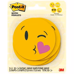 3M Emoji, Autres, Multicolore, Jaune, Papier, 76 mm, 76 mm, 30 feuilles