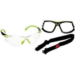 3M Solus S1201SGAF-TSKT Lunettes de protection avec protection anti-buée vert, noir