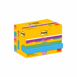 Post-It 7100290166, Carré, Bleu, Vert, Orange, Violet, Rouge, Jaune, Papier, 47,6 mm, 47,6 mm, 90 feuilles