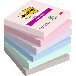 Post-It 7100259204 Carré Bleu, Vert, Gris, Rose, Violet 90 feuilles Auto-adhésif