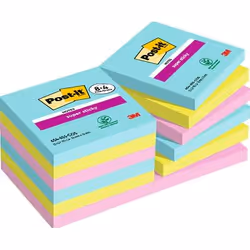 Post-It 7100259229, Carré, Bleu, Vert, Rose, Papier, 76 mm, 76 mm, 90 feuilles
