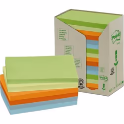 Post-It 655-1RPT Rectangle Multicolore 100 feuilles Auto-adhésif