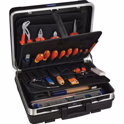 Assortiment doutils pour électriciens - Benning - 46 pièces - Coffret aluminium - ABS