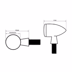 Shin YO Indicateur BULLET LIGHT 1, argent
