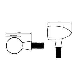 Shin YO Indicateur BULLET LIGHT 1, argent