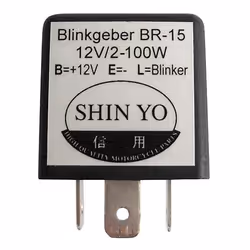 SHIN YO Flasher relais SY-02, 3-pole, 12 VDC, 1-100 Watt