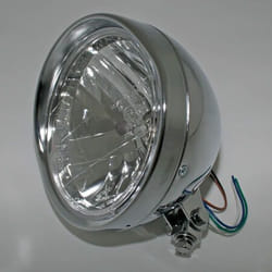 SHIN YO 6 1/2 Phare chromé Cruiser avec ombre, argent