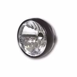 SHIN YO Headlight, 6 1/2 métal abritant du satin noir fini, avec lumière de stationnement