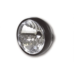 SHIN YO Headlight, 6 1/2 métal abritant du satin noir fini, avec lumière de stationnement