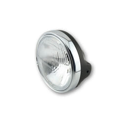 Phare SHIN YO LTD, insert H4 de 7 pouces avec verre en relief, noir brillant