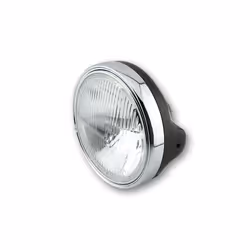 Phare SHIN YO LTD, insert H4 de 7 pouces avec verre en relief, noir brillant