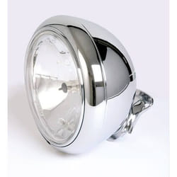 SHIN YO 7 pouces HD-STYLE lampe à tête chrome, verre clair (réflecteur de prisme), montage inférieur, argent