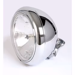 SHIN YO 7 pouces HD-STYLE lampe à tête chrome, verre clair (réflecteur de prisme), montage inférieur, argent