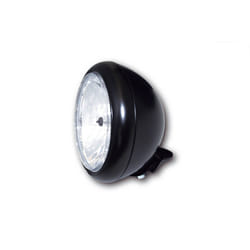 SHIN YO 7 pouces HD-STYLE phare, verre clair (réflecteur prisme), noir brillant,