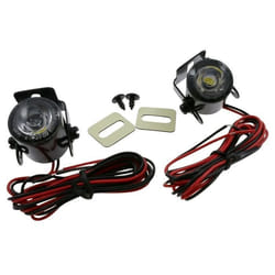Paire de feux de position moto LED ronds diamètre 247 mm avec support universel