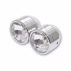 Double optique phare éclairage avant chromé homologué pour moto type TRIUMPH