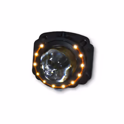 SHIN YO phare ellipsoïde, faisceau trempé. Lumière de position LED., noir