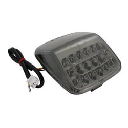 SHIN YO LED feu arrière, verre teinté et réflecteur chromé, HARLEY-DAVIDSON V-Rod 02-08, noir