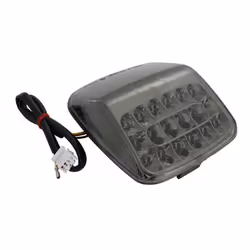 SHIN YO LED feu arrière, verre teinté et réflecteur chromé, HARLEY-DAVIDSON V-Rod 02-08, noir