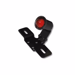 SHIN YO LED feu arrière OLD SCHOOL TYP3, noir, verre rouge, avec porte-plaque d’immatriculation