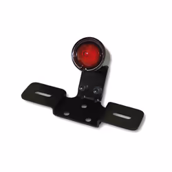 SHIN YO LED feu arrière OLD SCHOOL TYP3, noir, verre rouge, avec porte-plaque d’immatriculation