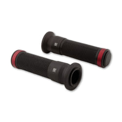 Caoutchouc de poignée de guidon SHIN YO MARANO, 7/8 pouces (22,2 mm), 132 mm, noir/rouge