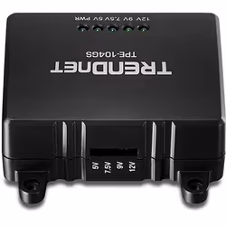 Trendnet TPE-104GS séparateur voix-données Noir Connexion Ethernet, supportant l'alimentation via ce port (PoE)