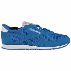 Baskets Femme REEBOK CL Nylon Slim Pigment Bleu-Blanc - Canvas - Lacets - Plat