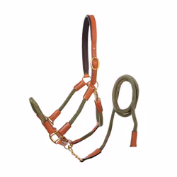 Licol pour cheval en cuir avec corde Kavalkade Cavo